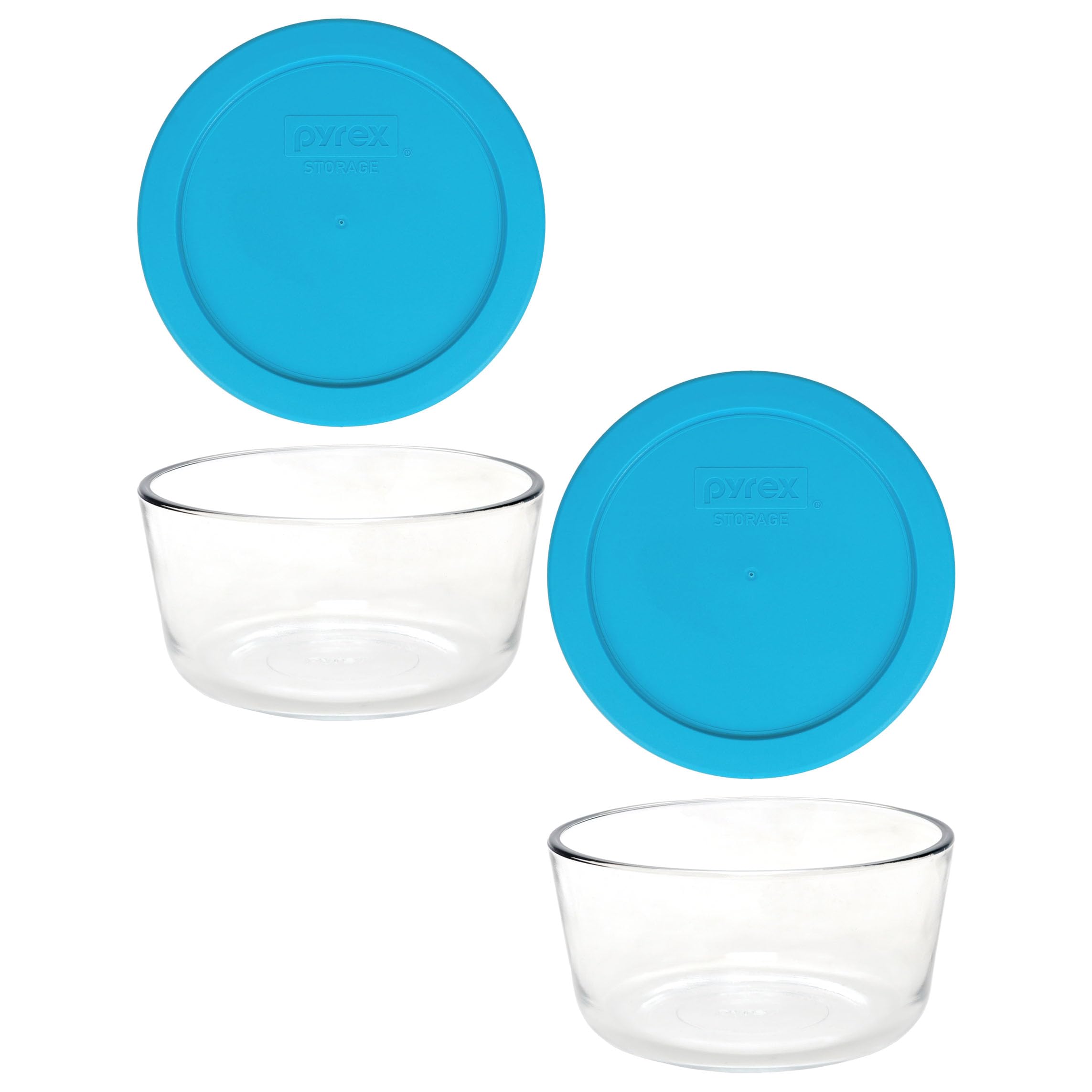 Amazon.com: Pyrex 7201 4-Cup Glass Bowls and 7201-PC Teal Blue